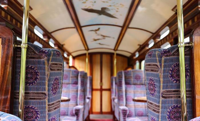 Interior of the hand crafted first class carriages